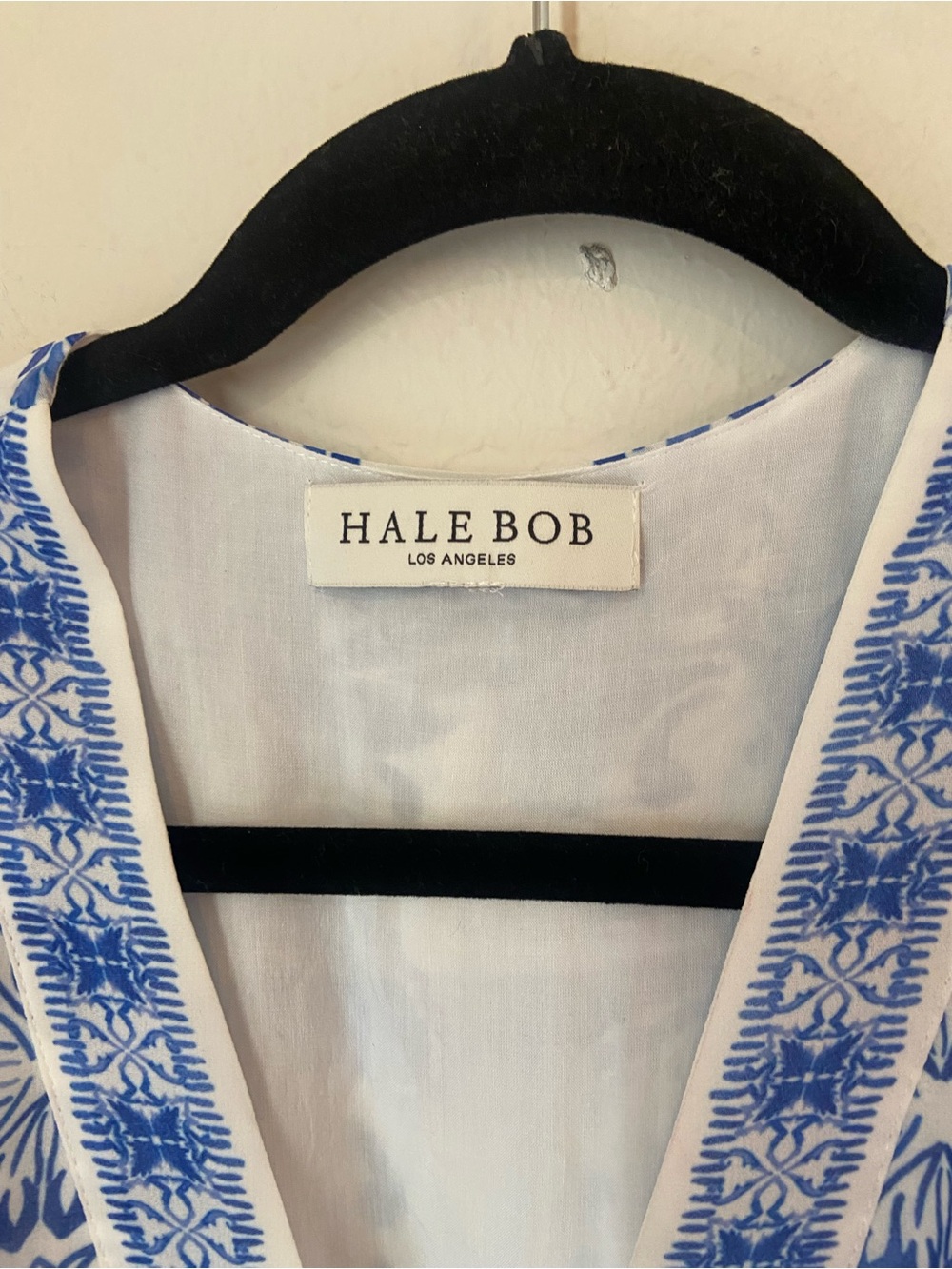 Hale Bob Ellis Chiffon Maxi Dress Blue White Size S - Picture 5 of 6